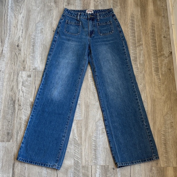 Guess Originals High Waisted Wide Leg Blue Jeans - Picture 1 of 8